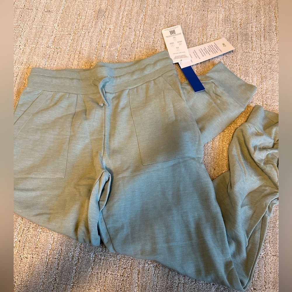Dusty green sweatpants. New with tags size 12.